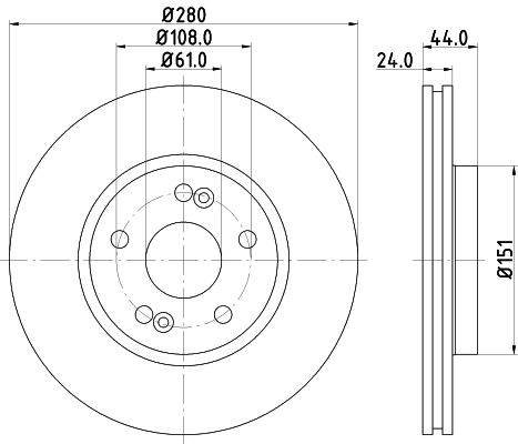 HELLA PAGID Bremžu diski 8DD 355 108-631